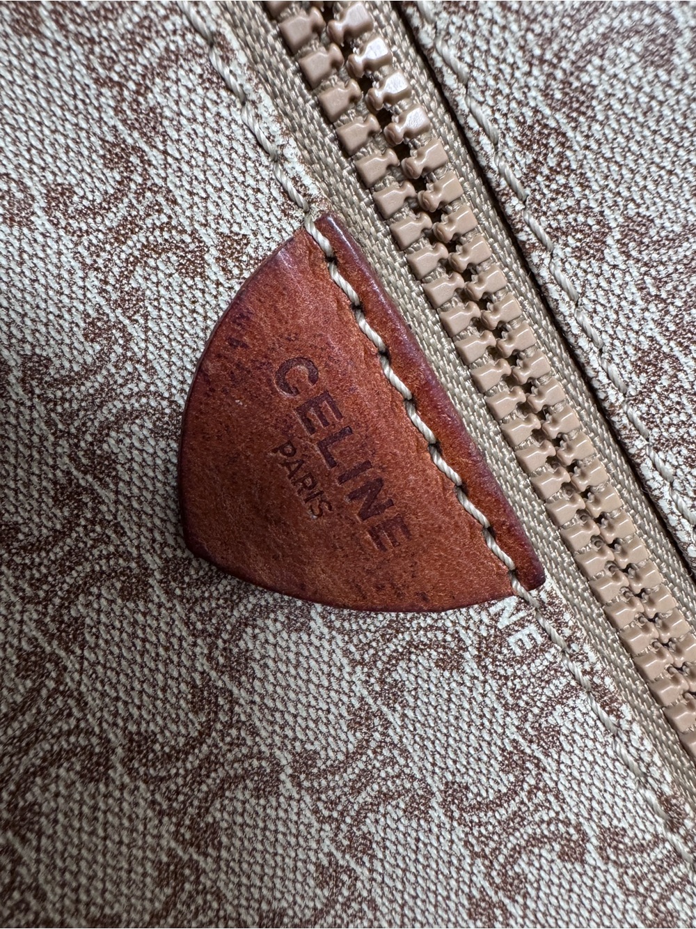 Vintage Celine Triomphe Brown Monogram Canvas Tote Bag - Picture 5 of 9